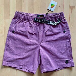 Teddy Fresh Purple Poplin Shorts w/ Built-in Adjustable Webbing Belt size XS NWT